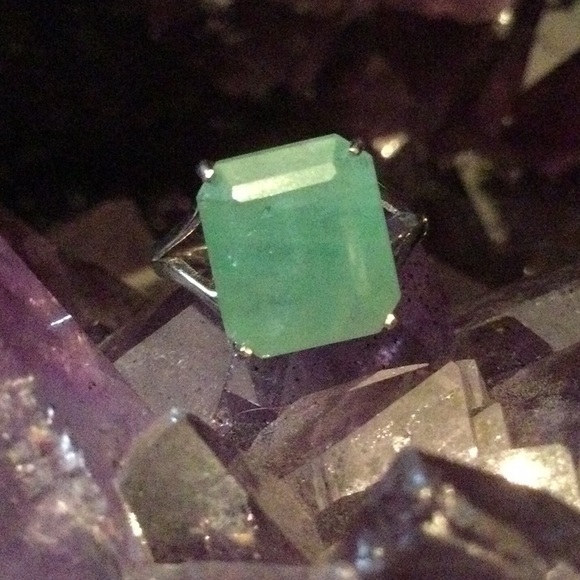 Atlanta Gem & Mineral Show Jewelry - Awesome Genuine Natural Emerald Ring